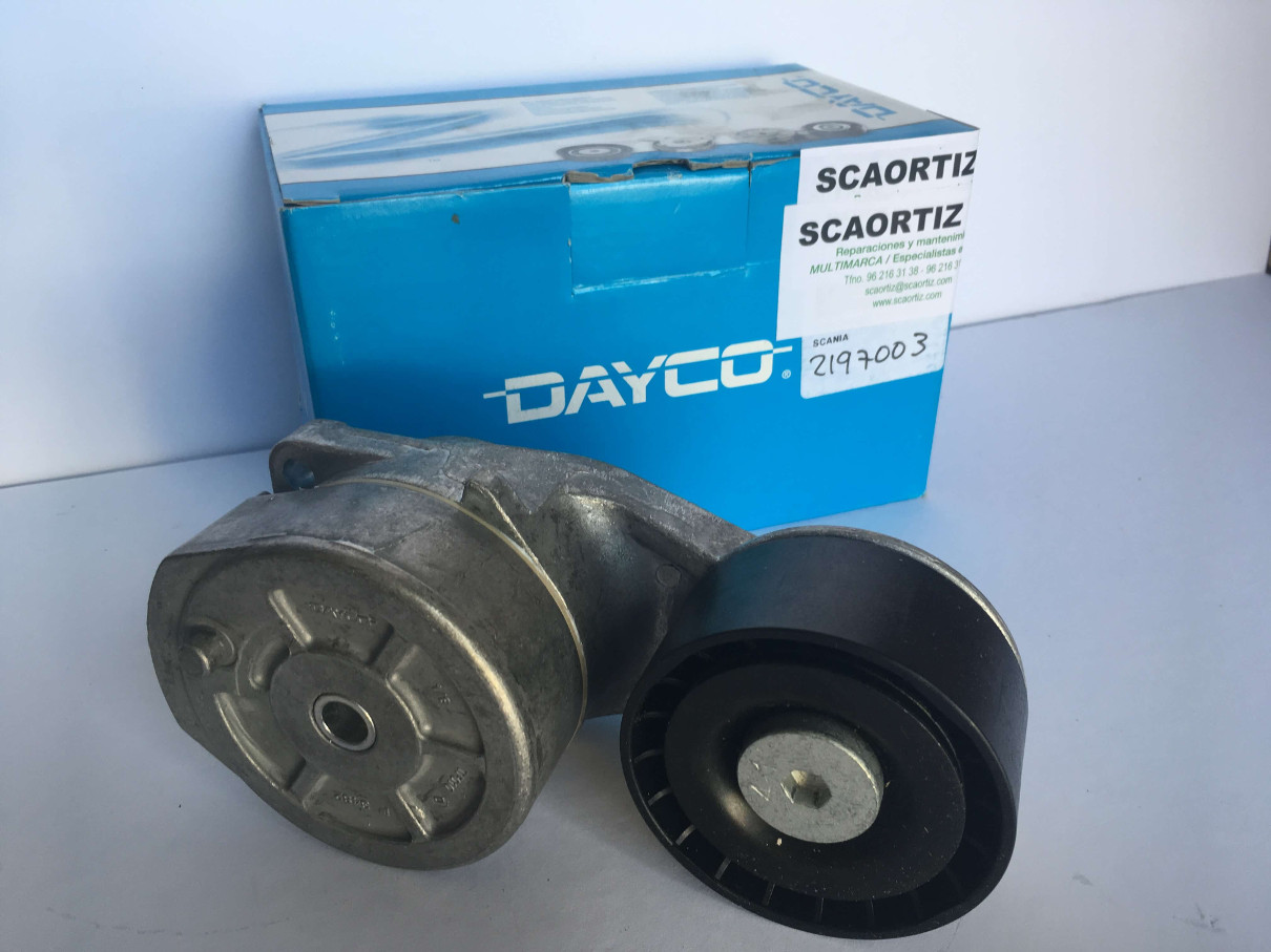 Tensores de correa DAYCO. Referencia 2197005 Tensores de correo DAYCO para 2197005 recambios camión SCAORTIZrecambios originales volvo man scania es talleres scaortiz minglanilla españa scaortiz.com - Tensores de correa DAYCO. Referencia 2197005